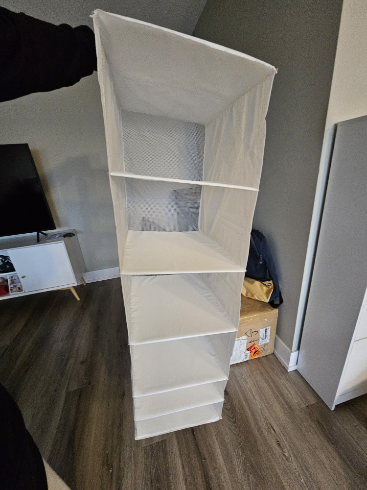 6 Shelves Hanging Organizer with Drawers, White - photo 2