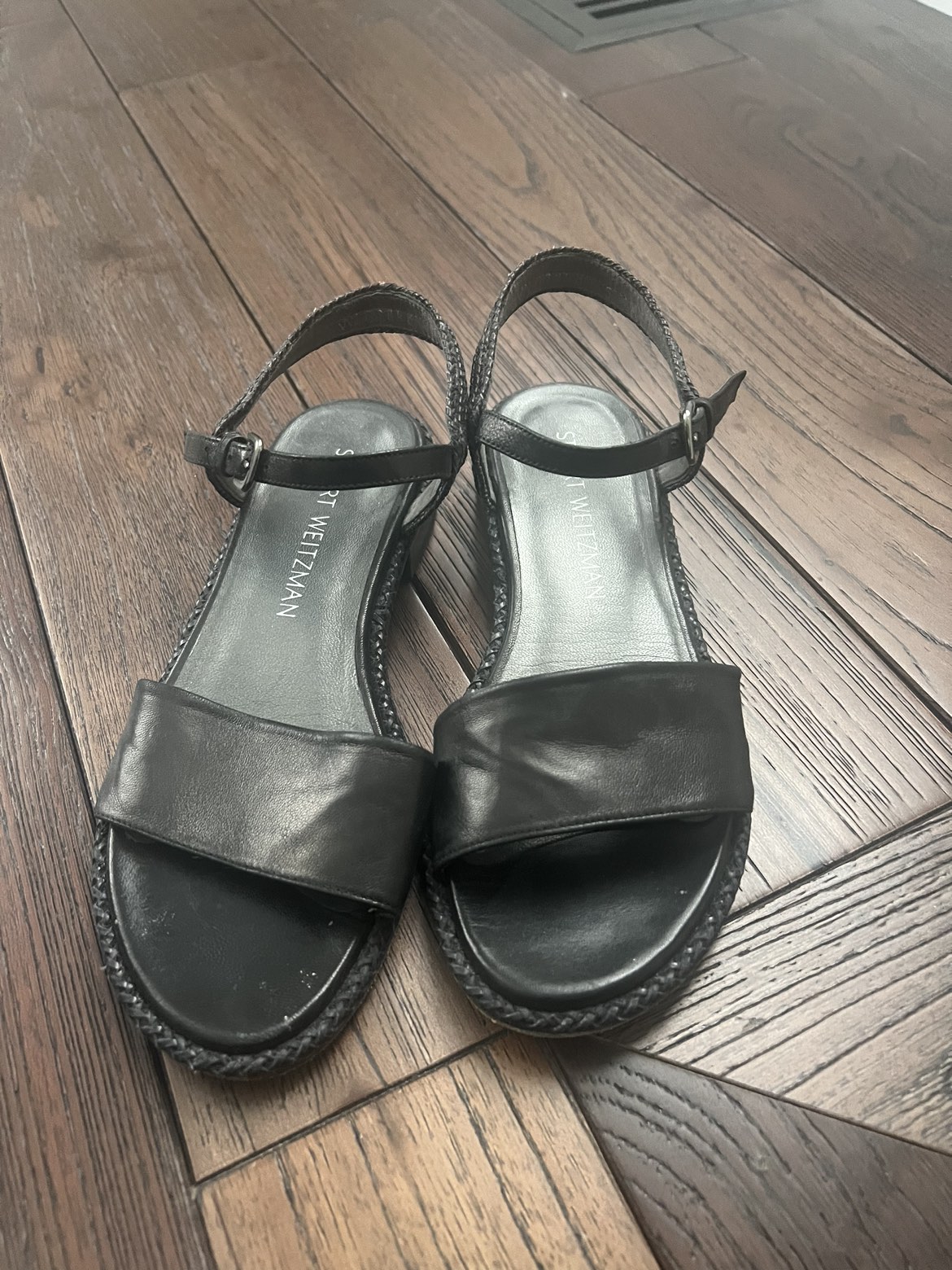 Stuart Weitzman leather sandal size 5 thumbnail