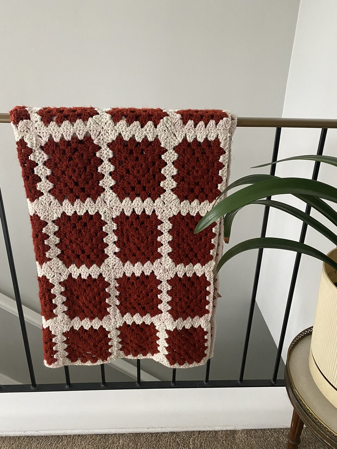 Red vintage afghan