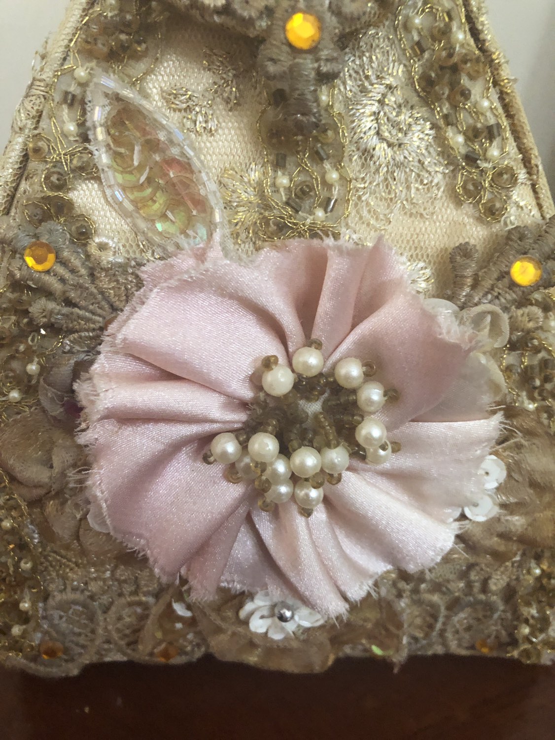 Vintage Pearl Embelliished purse image indicator(5)
