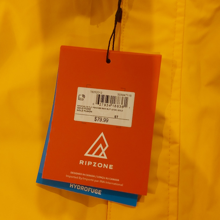 BNWT Ripzone Rainsuit sz 5T - photo 2