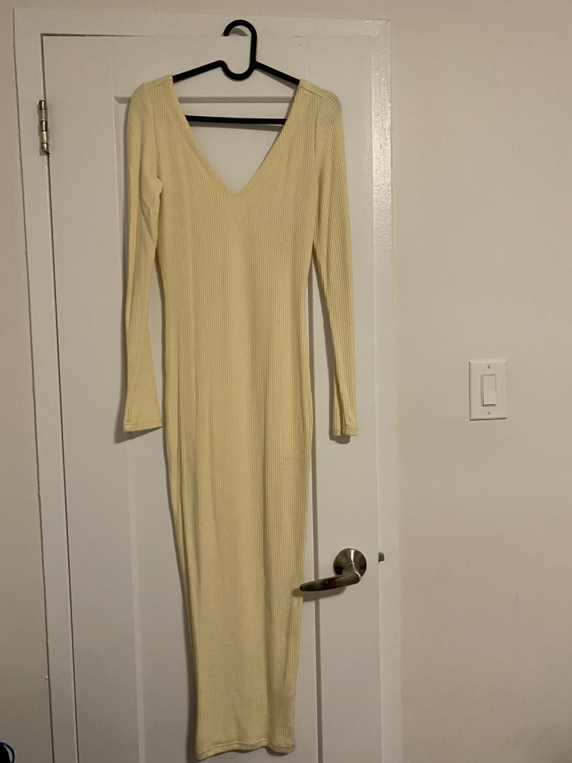 Oh Polly “Walk the Walk” Long Sleeve Ribbed Dress thumbnail