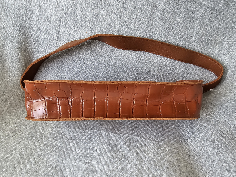 Claudia Canova Light Brown /Copper Faux Alligator Shoulder purse image indicator(3)
