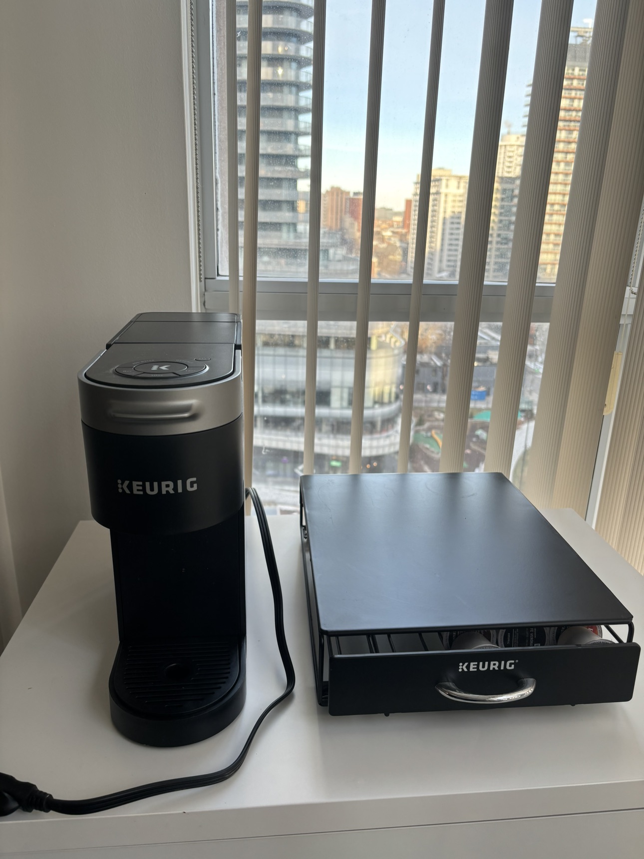 Keurig K Slim + Rolling Storage Drawer