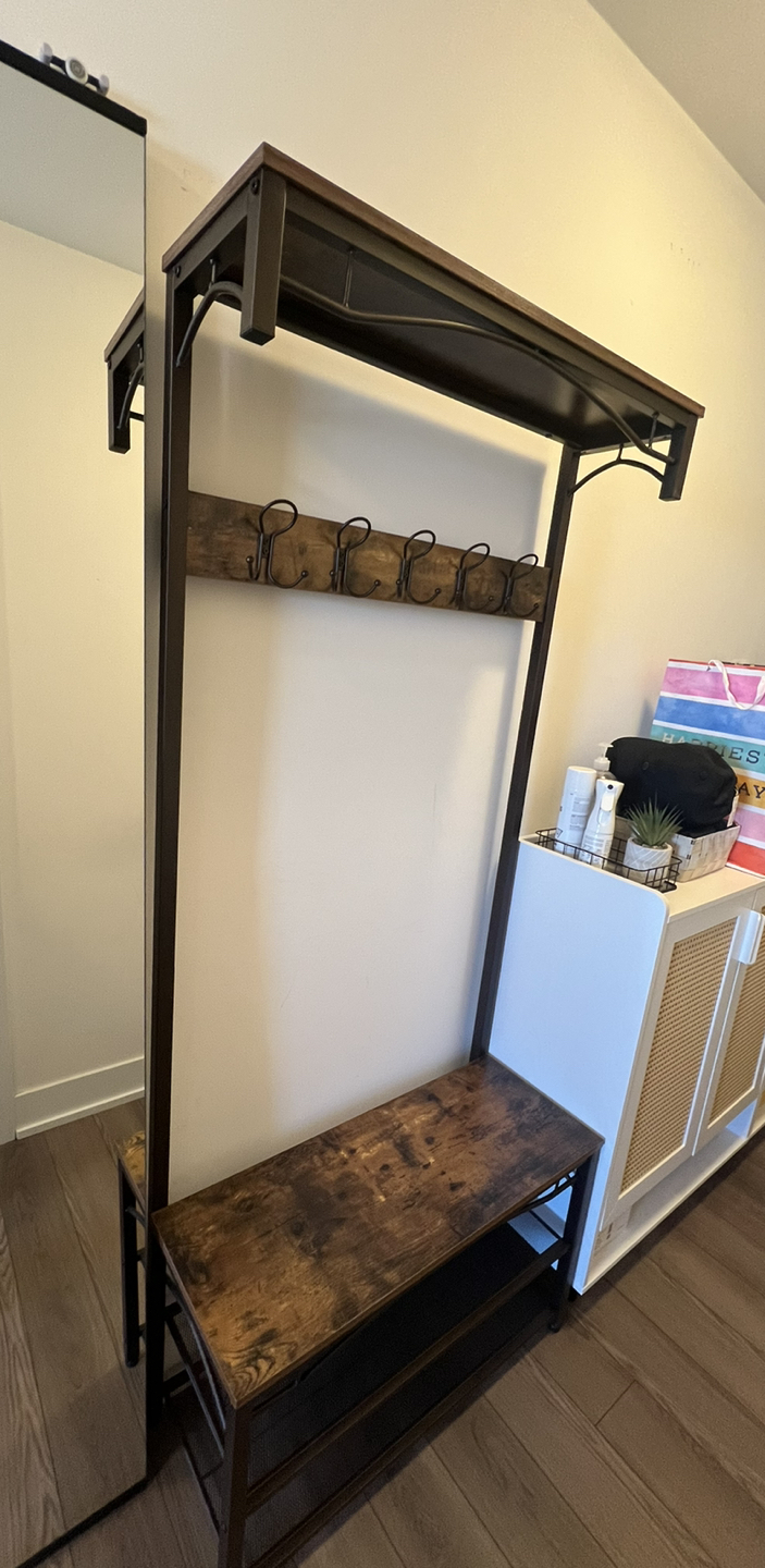 Industrial 3-1 Entryway Coat/Shoe Rack - photo 3