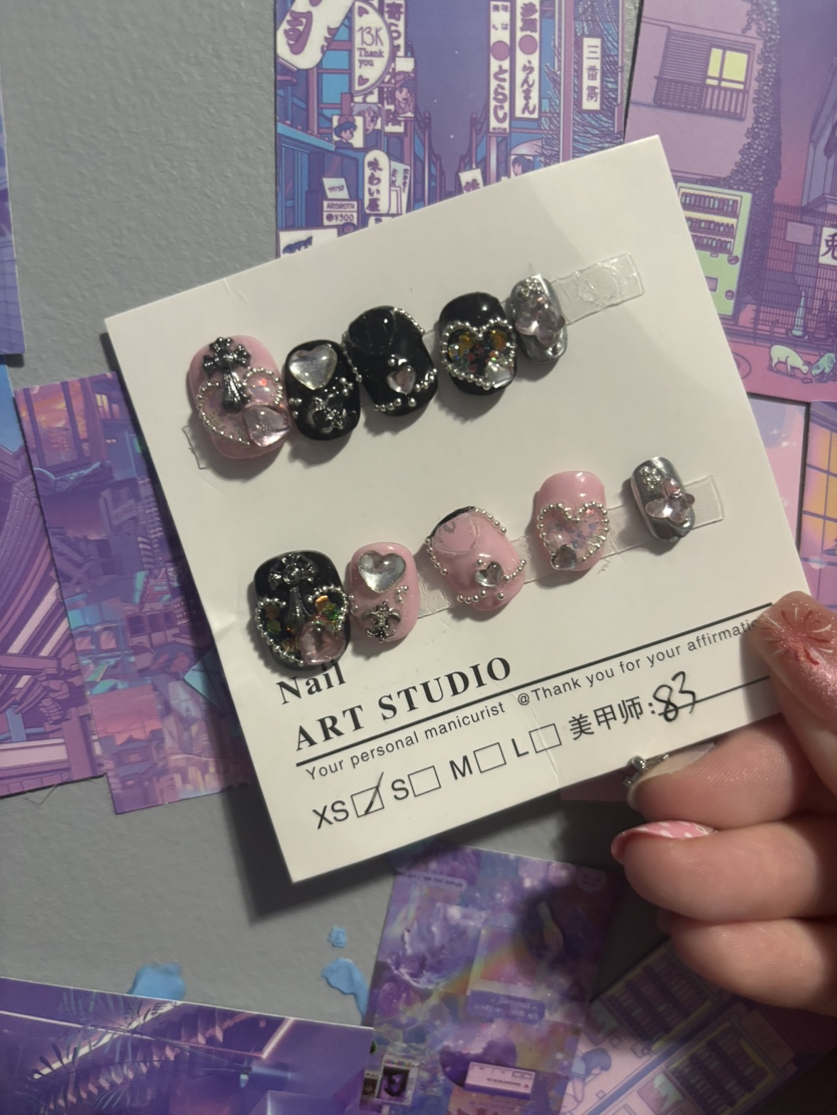 handmade press on nails! thumbnail
