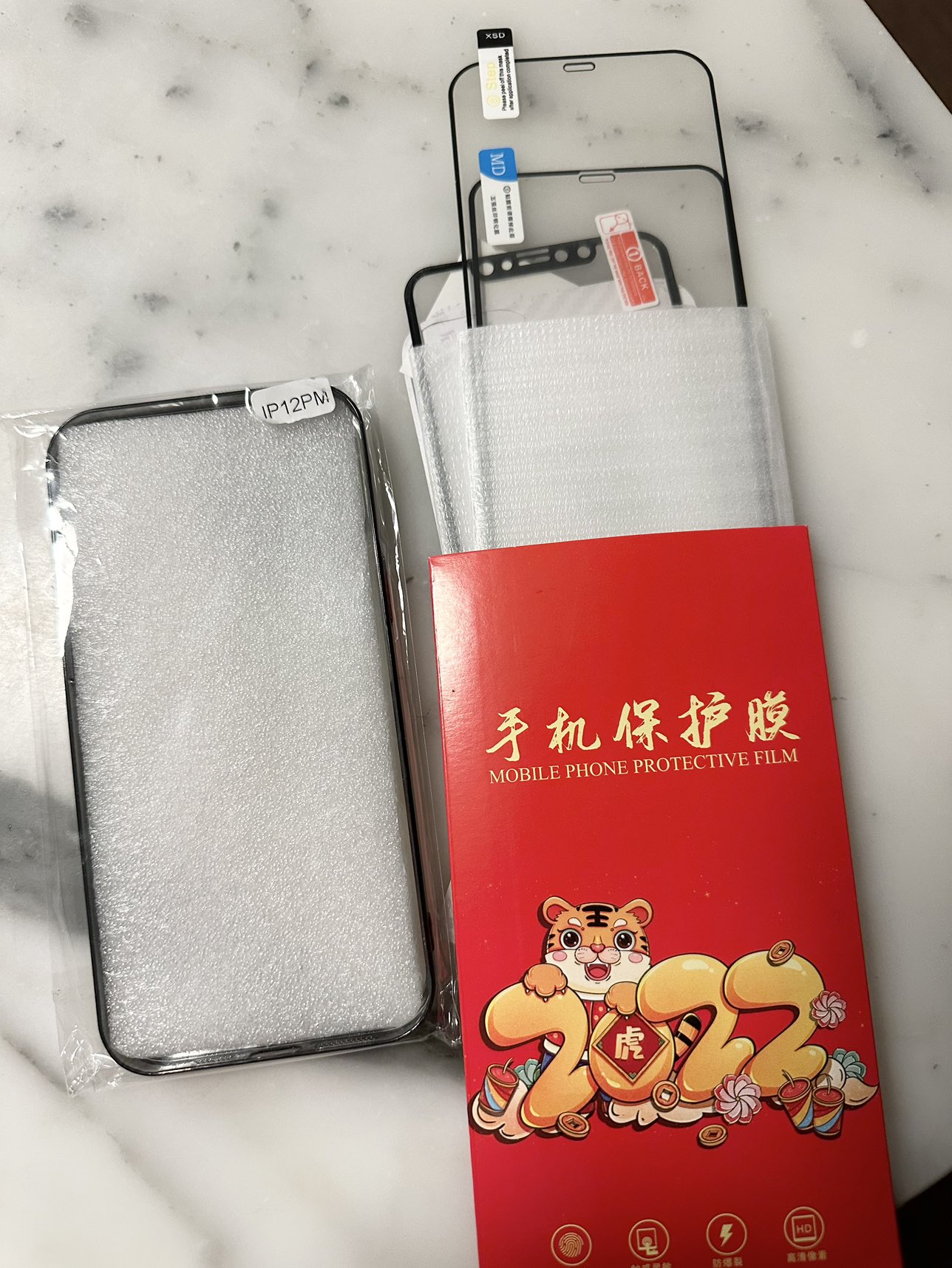 iPhone 12 PM case and protective film thumbnail