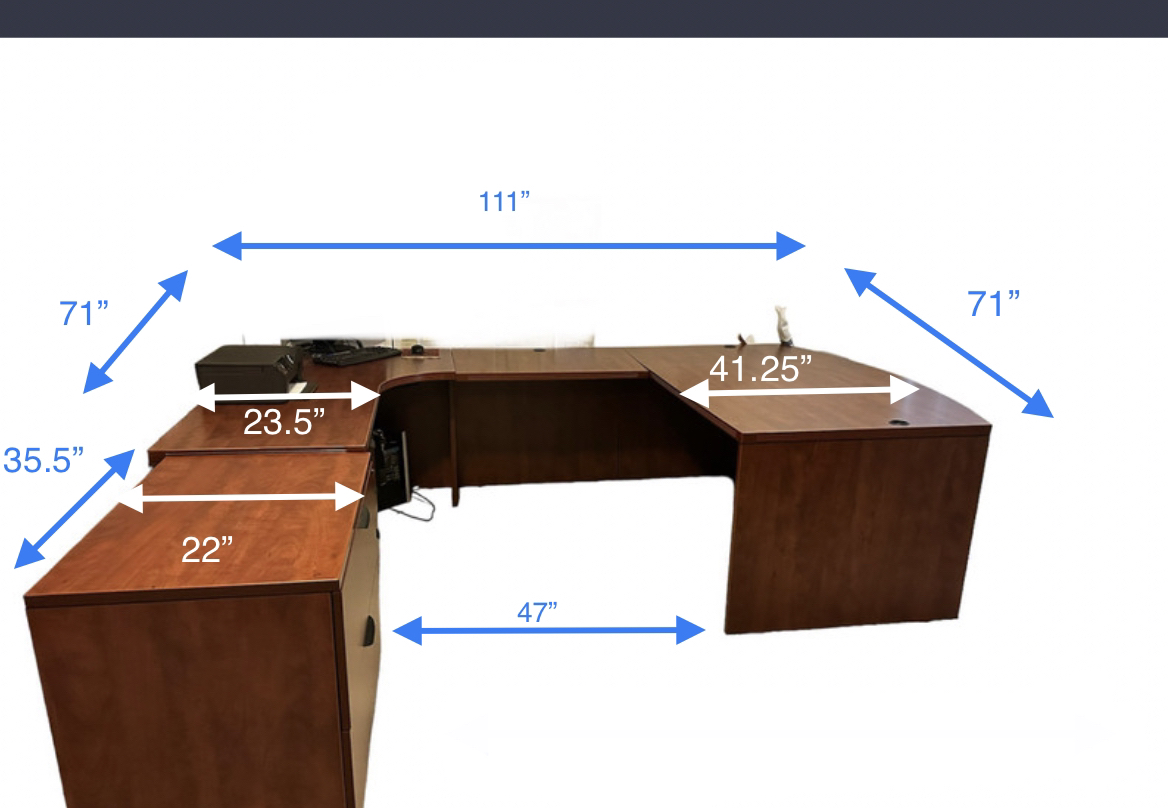 Executive desk with book case - photo 2
