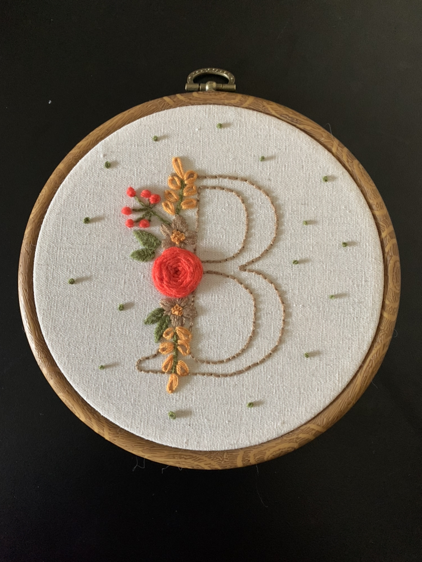 Hand Embroidered Letter
