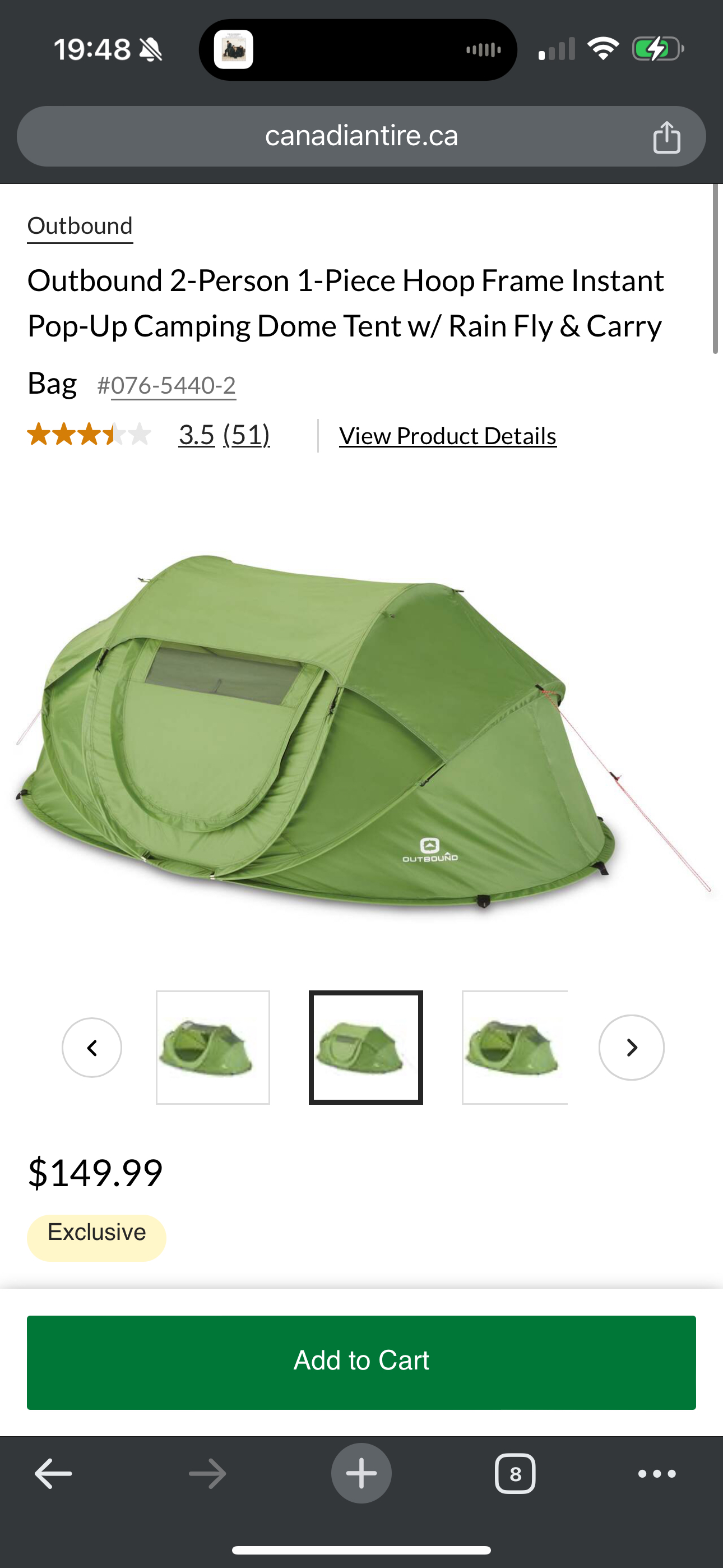 2-Person Pop up tent thumbnail