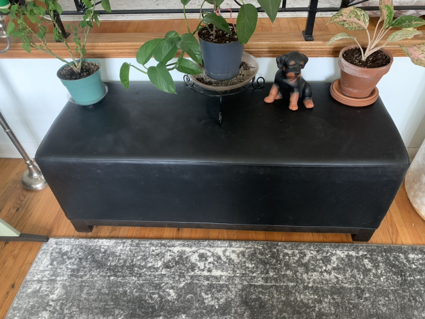 Leather bench