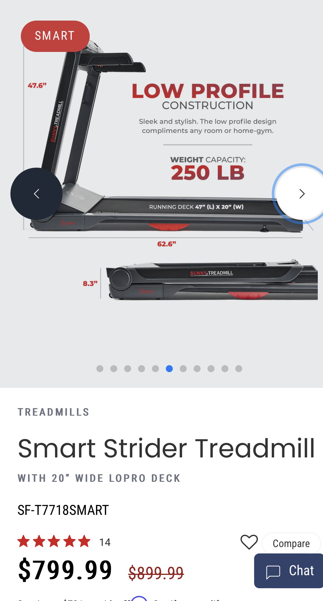 Treadmill- Sunny Smart SF-T7718SMART - photo 3