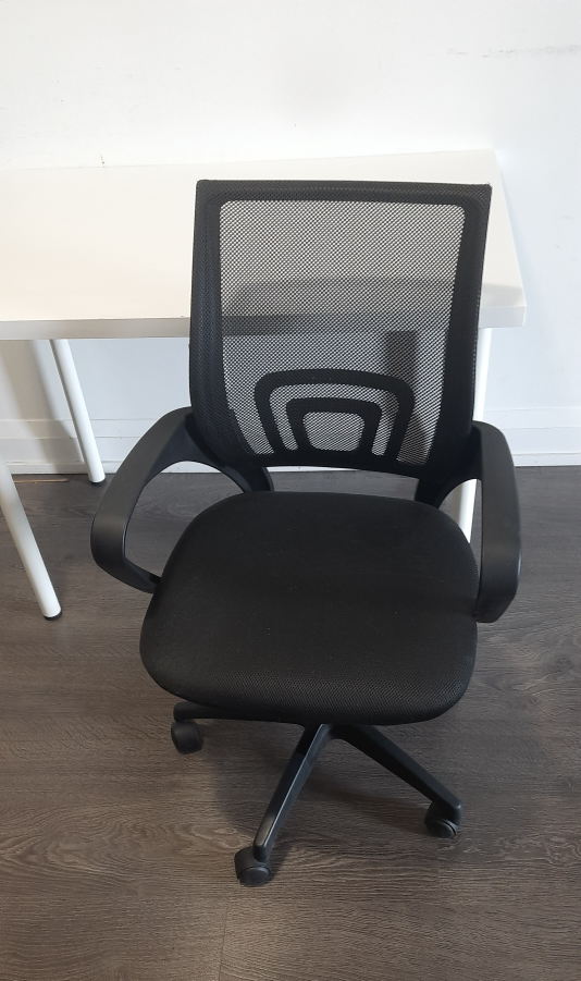 IKEA office table White and Ergonomic chair Black - photo 4