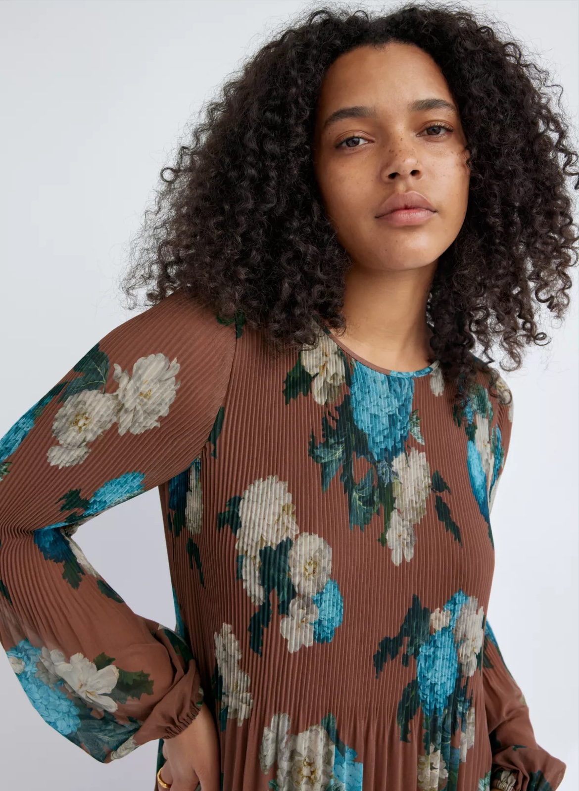 Aritzia Wilfred Daydreamer Pleated Floral Mini Dress - photo 3