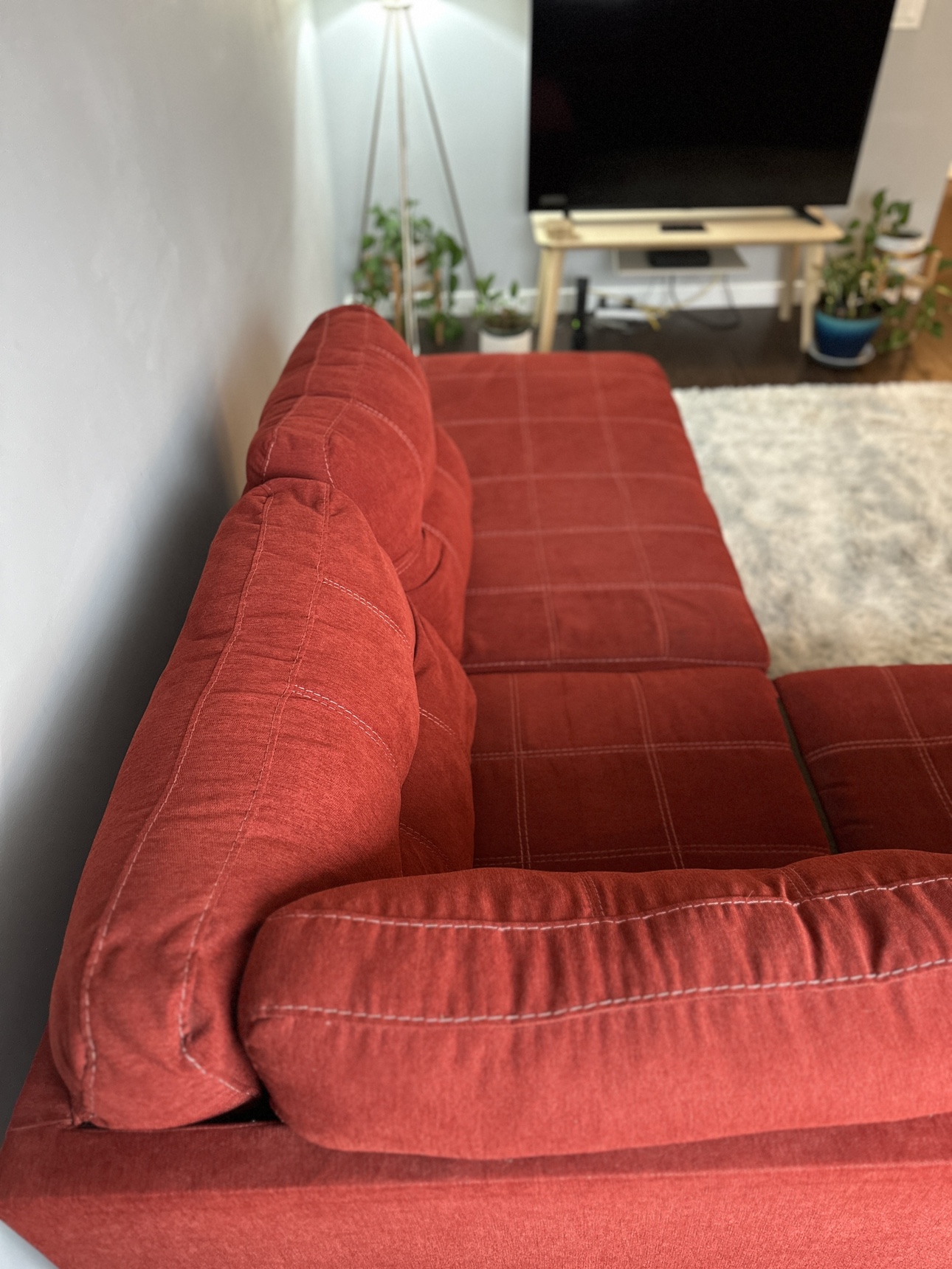 Red right-facing Sectional - photo 3
