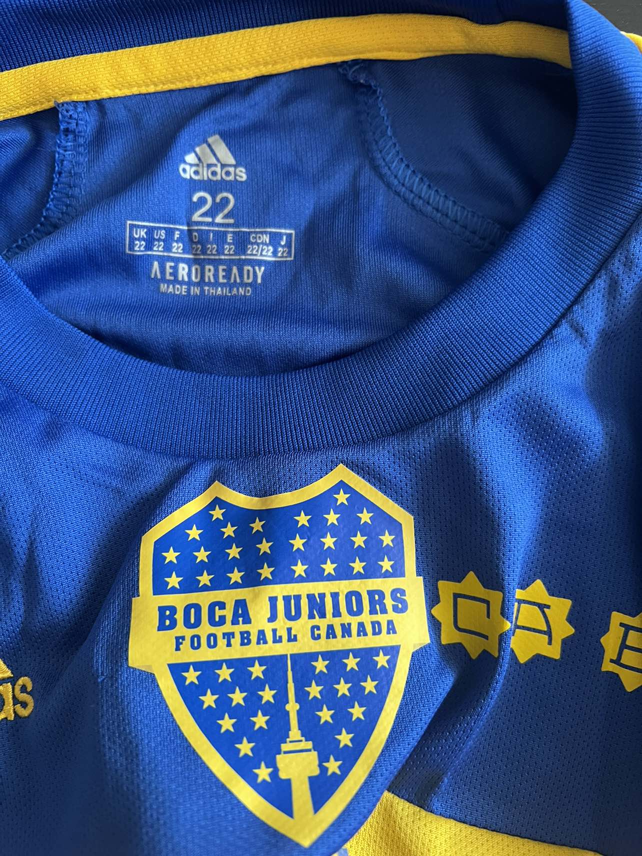 Soccer uniform for a 10 year old boy