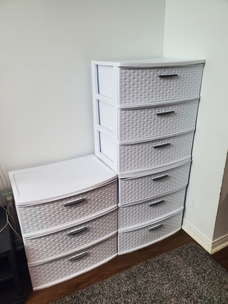 Sterilite 3 Drawer Wide Weave Tower set of 3