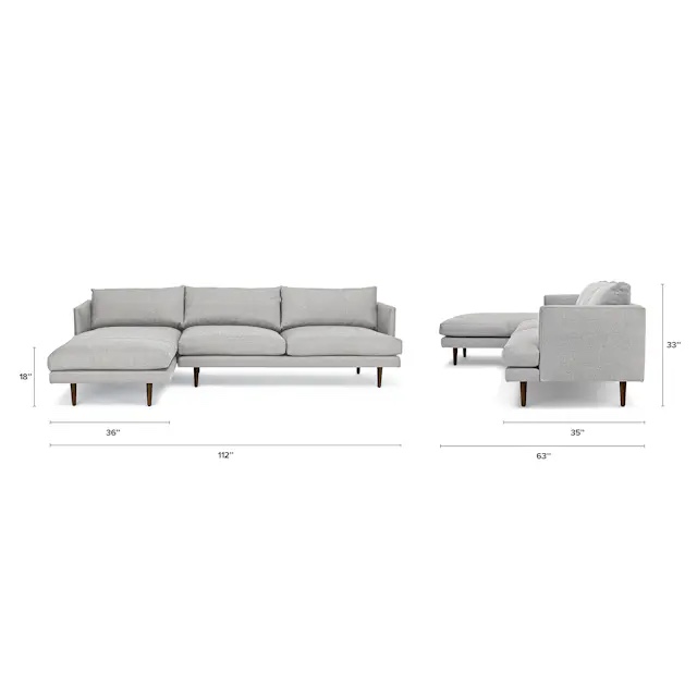 Sectional sofa with chaise - photo 2