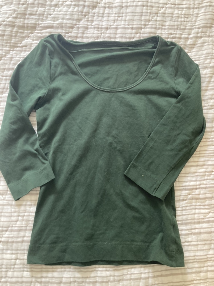 Forest Green 3/4 Sleeve Cotton Top image indicator(3)