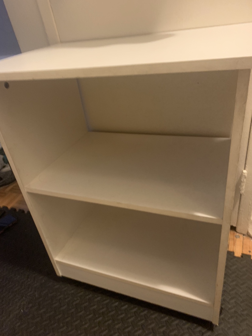 🔥WHITE WOOD SHELF / UTILITY / STORAGE CART with wheels *moving* thumbnail