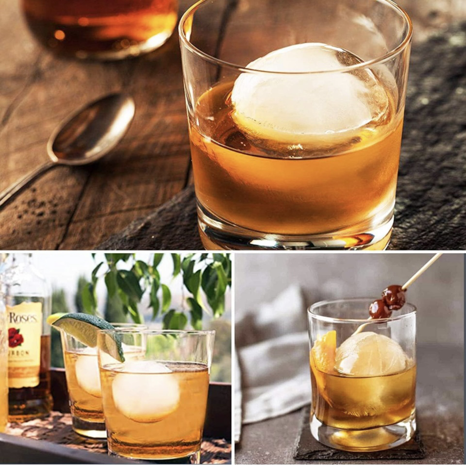 Silicone Ice Ball Maker Sphere Large Ice Cube Tray with Lids image indicator(7)