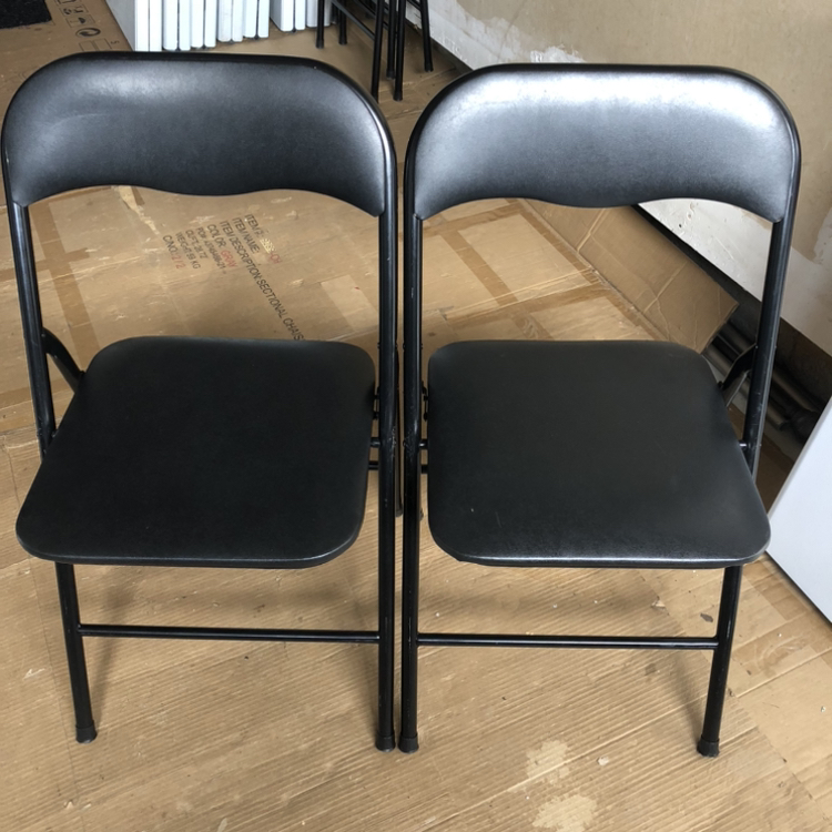 FOLDING CHAIRS VINYL PADDED BLACK - photo 4
