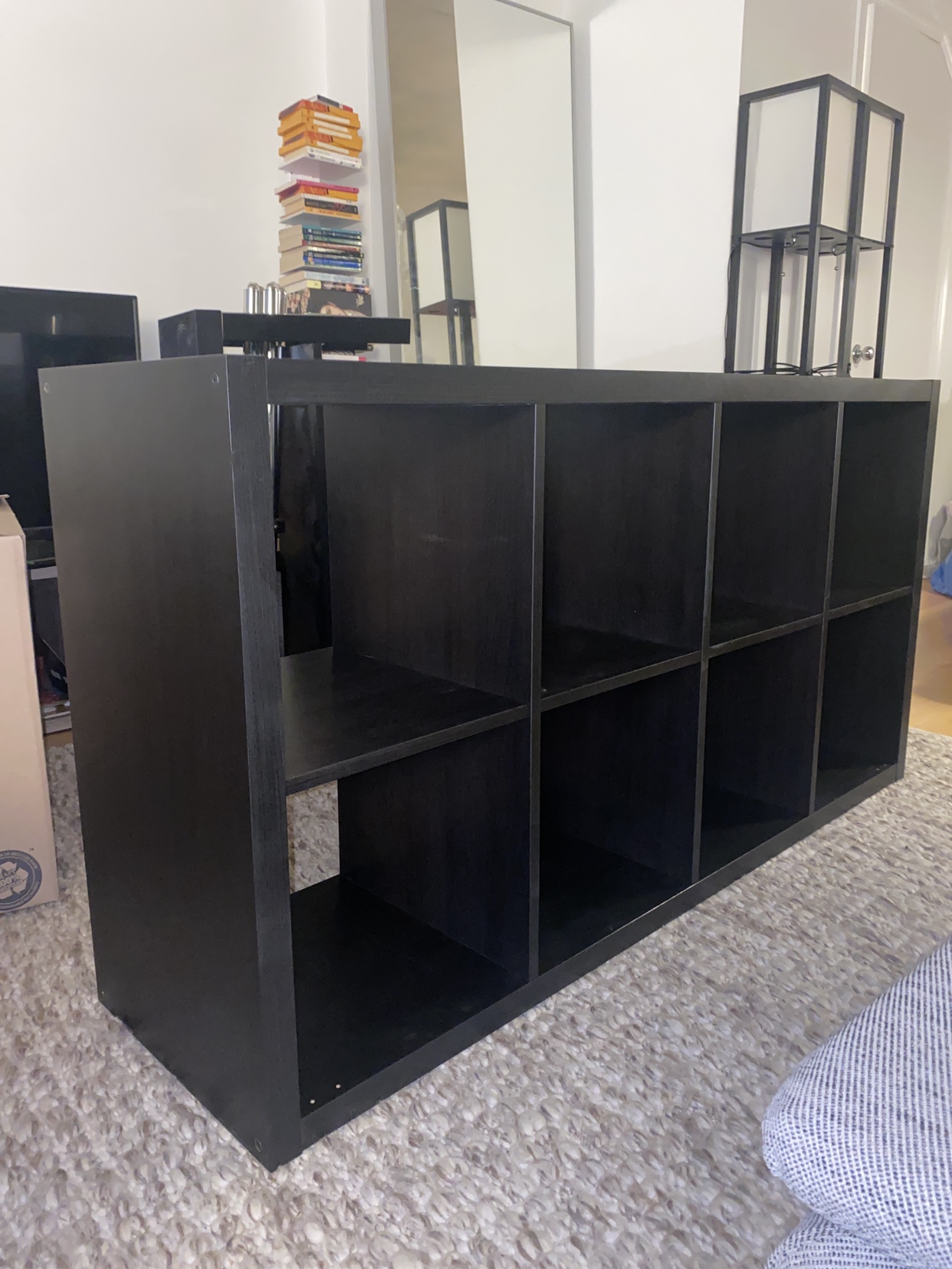Black 8 cube tv stand / shelf thumbnail