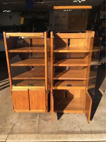 2 x units Solid Composite Wood Stereo Cabinet