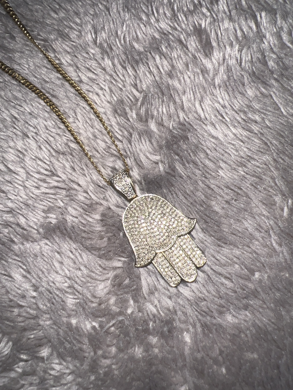 10K Hamsa pendant VS1 Diamomds image indicator(3)