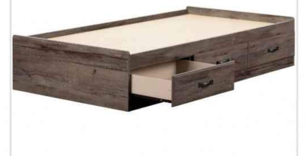 Twin bedframe w 3 bottom storage drawers thumbnail
