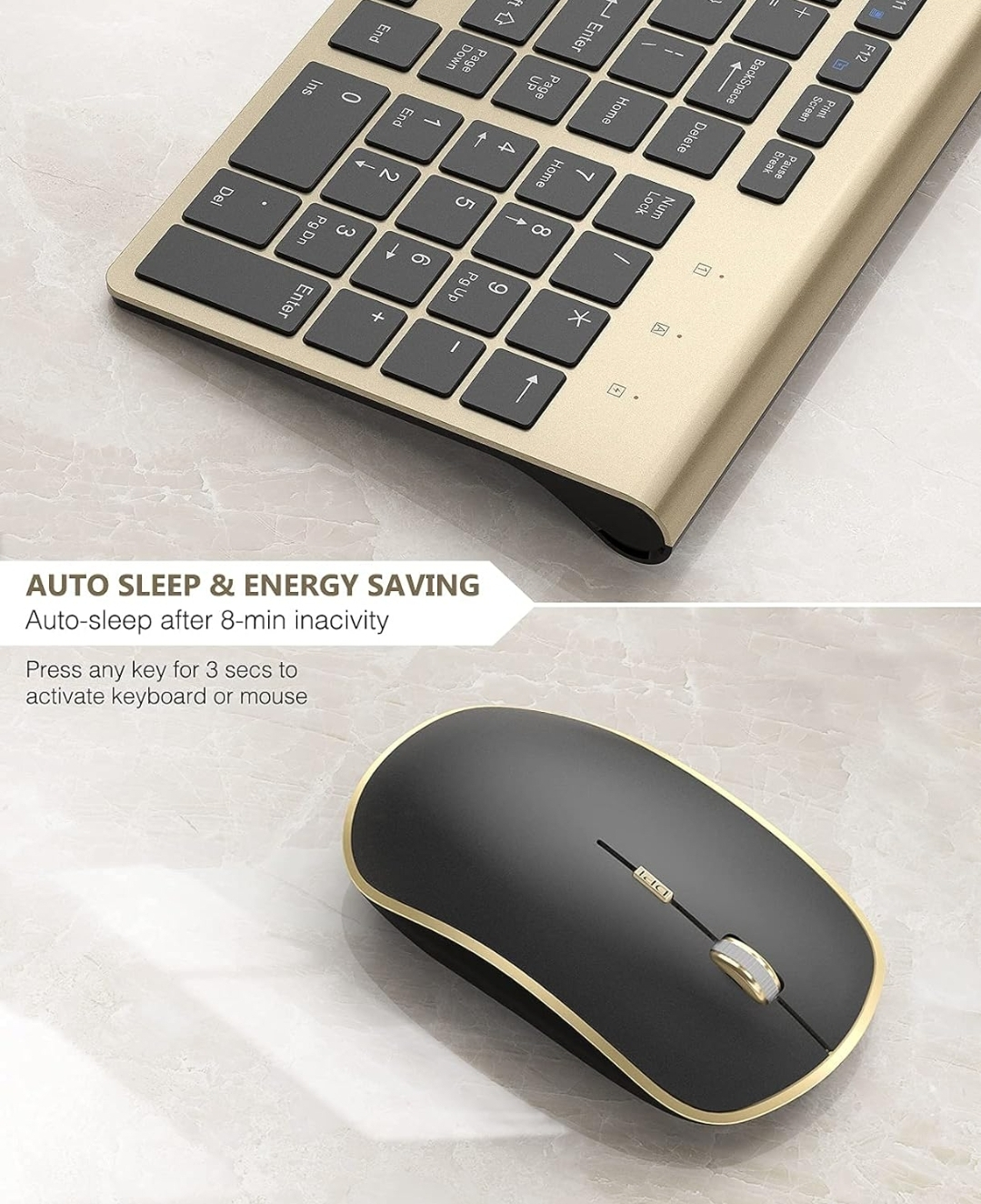 Wireless Keyboard & Mouse(Black & Gold) - photo 3