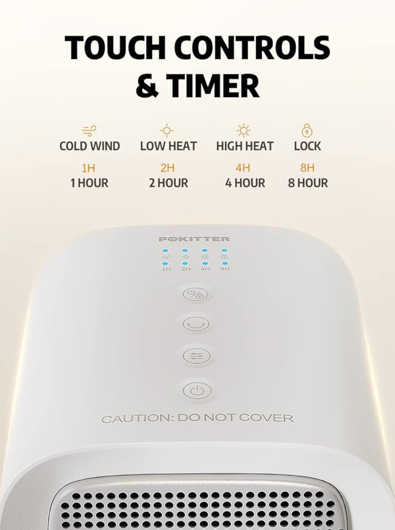 Pokitter Space Heaters for Indoor Use with 70°Oscillation, 1500W image indicator(9)