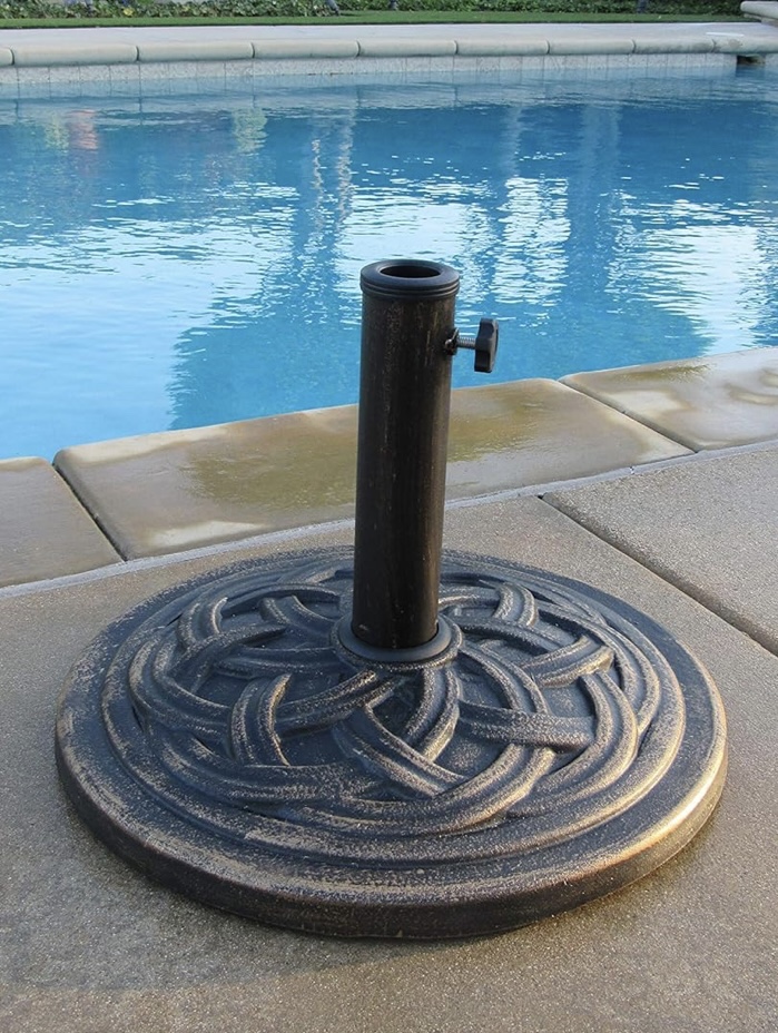 18-Inch Cast Stone Umbrella Base