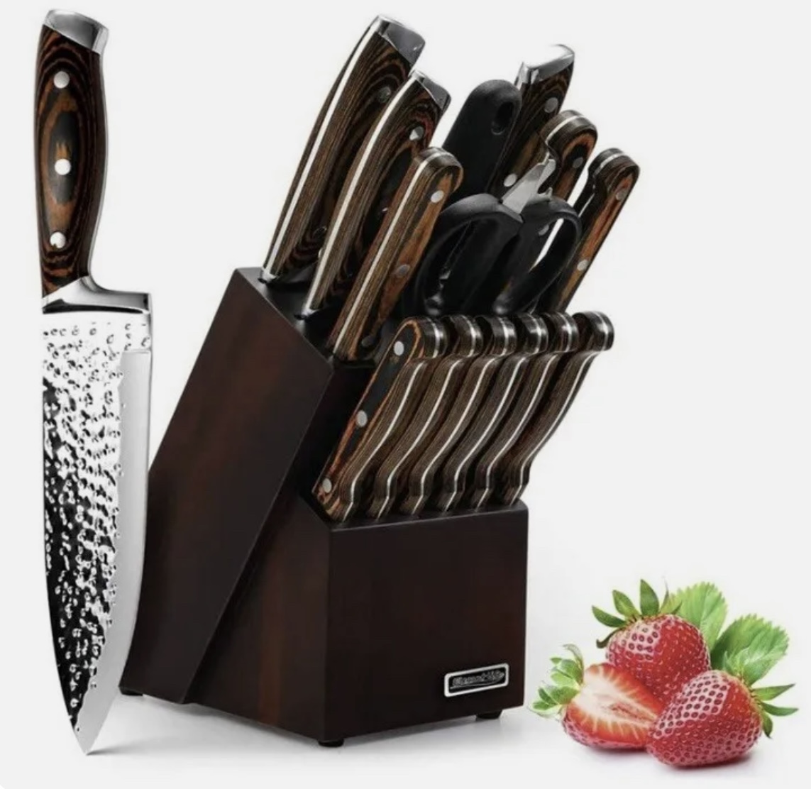 ELEGANT LIFE 15-Piece Set with Block Wood