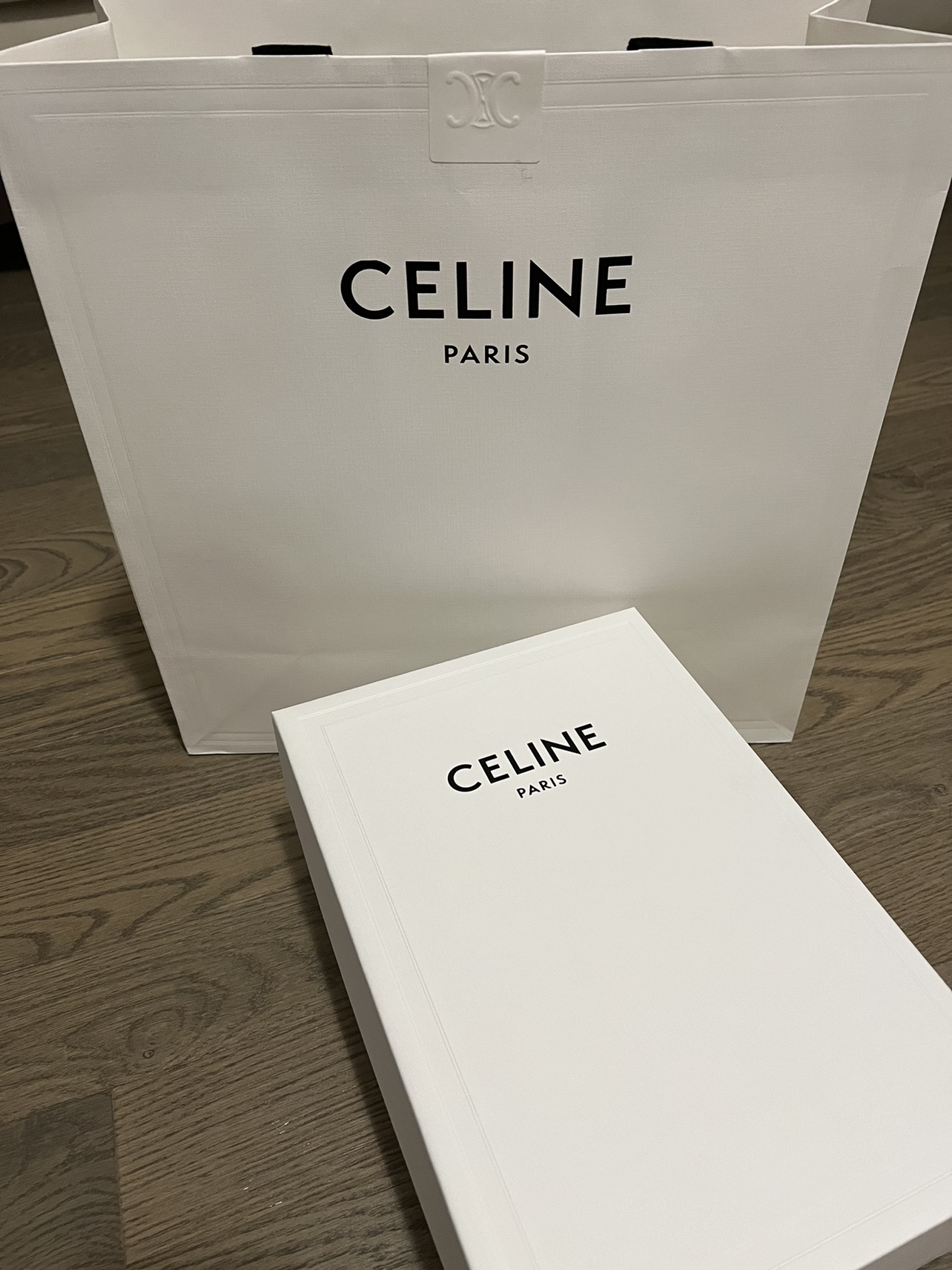 Celine empty box and empty paper bag