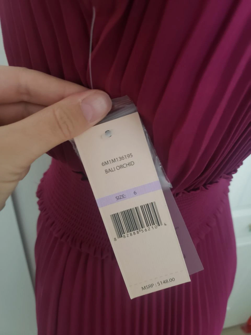 Nanette Lepore Bali Orchid Pleated Midi Dress with tag $148 image indicator(9)