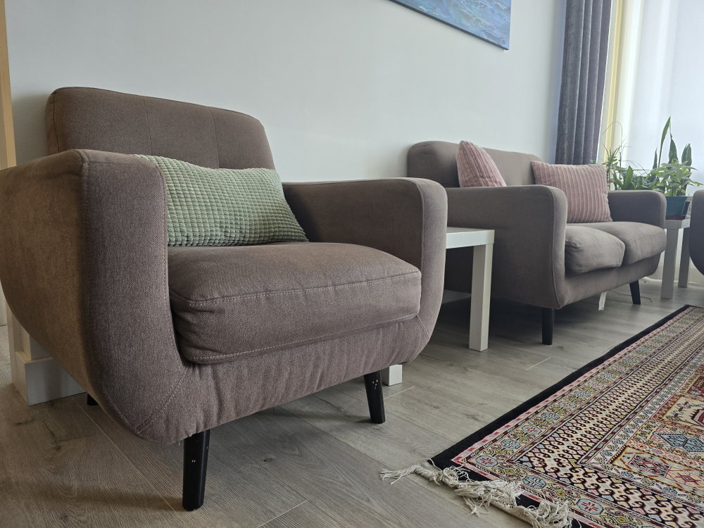 sofa set(3 pcs) plus coffee table - photo 5