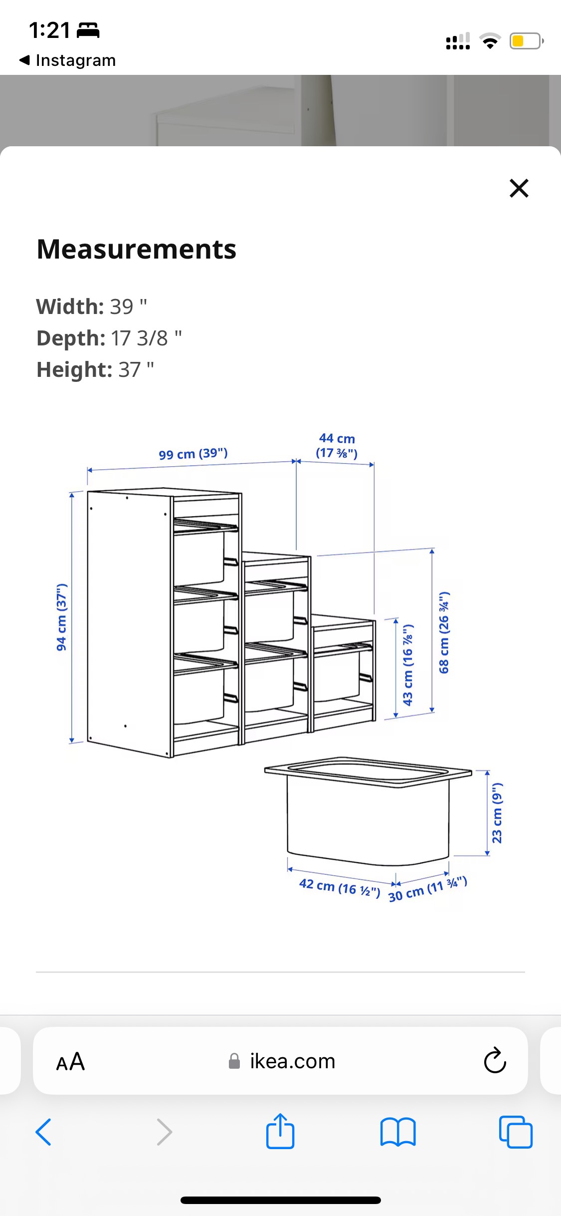 IKEA TROFAST STORAGE WITH BINS - photo 3