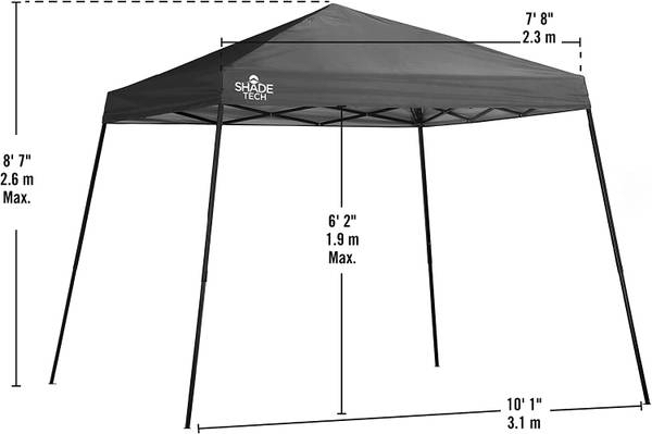 Quik Shade 10' x 10' Slant Leg Canopy - Blue - photo 3