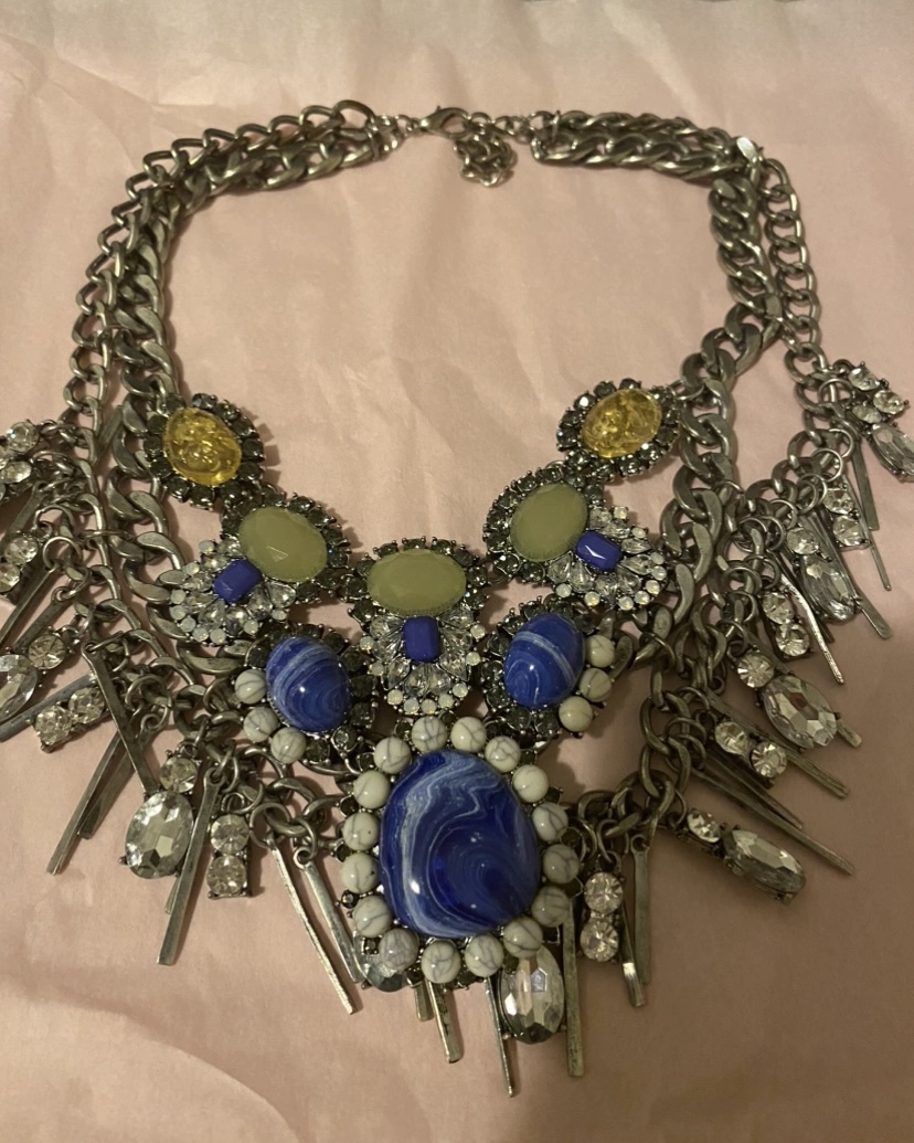 Statement turquoise layered necklace from Honey image indicator(2)