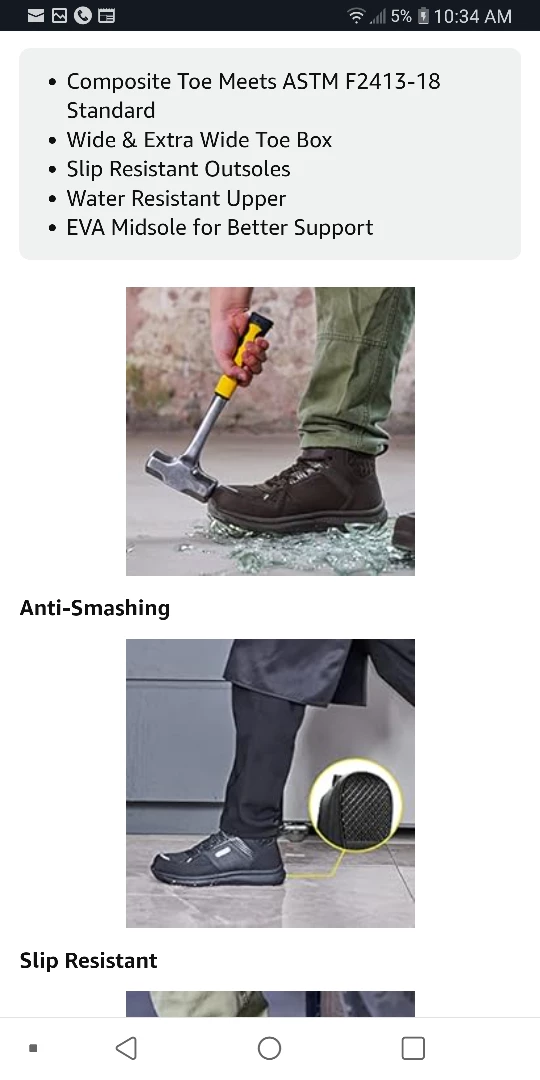 NEW !  Safety Work Shoes 'steele toed' image indicator(8)