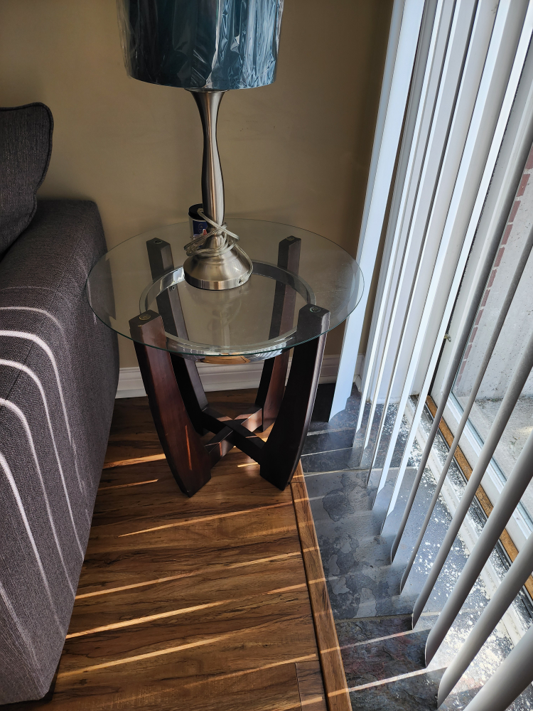 Glass/Wood Coffee Table w/2 End Tables - photo 2