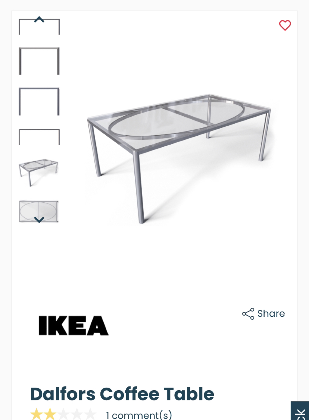 IKEA Dalfors coffee table thumbnail