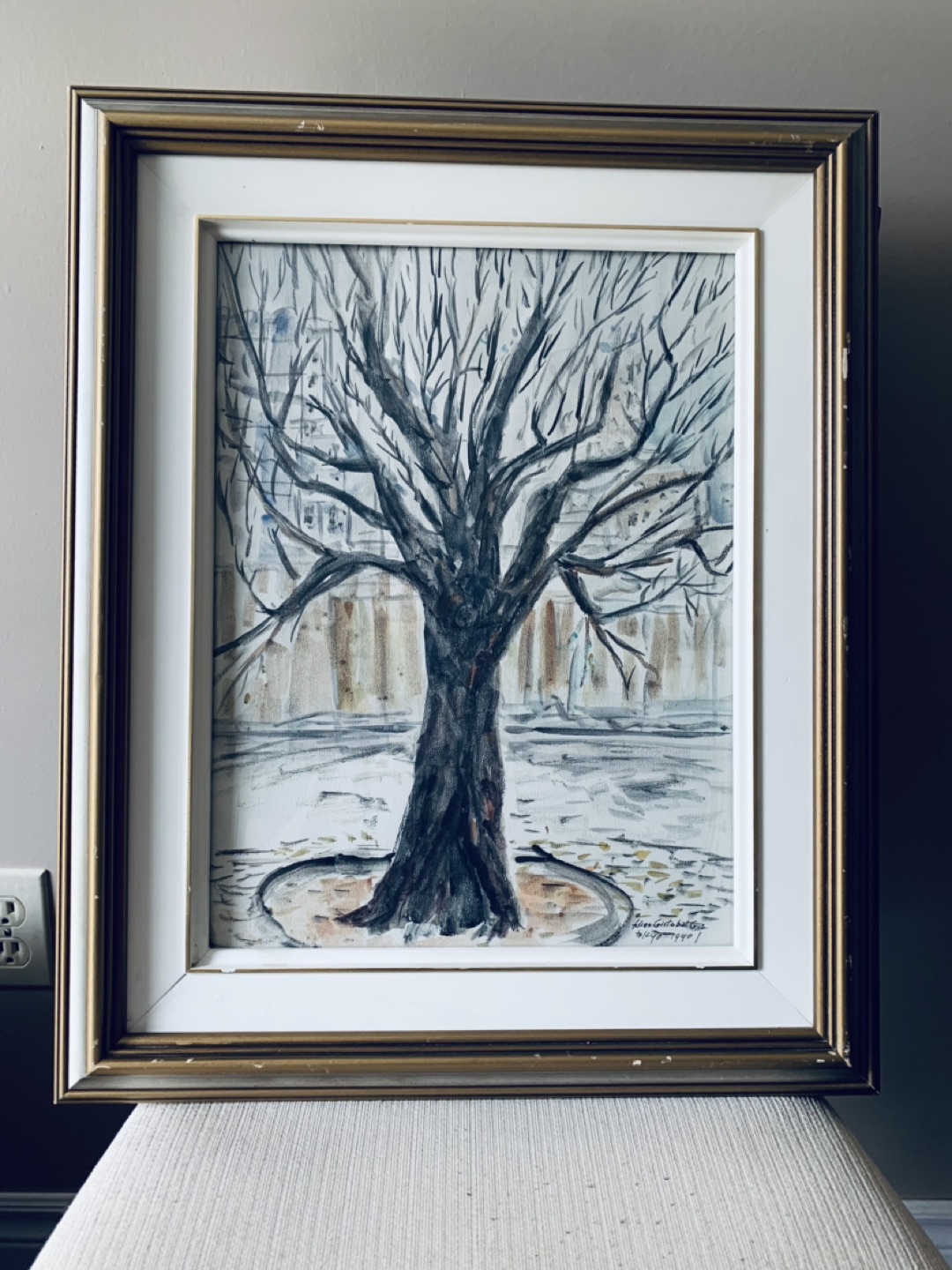 Watercolour Painting - Winter Trees in Shibiya, Tokyo Japan thumbnail