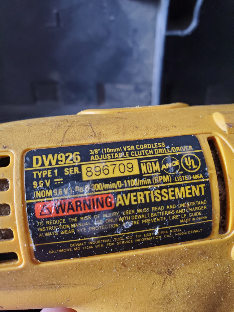 Dewalt DW926 3/8" (10mm) VSR Cordless Adjustable Power Drill image indicator(4)