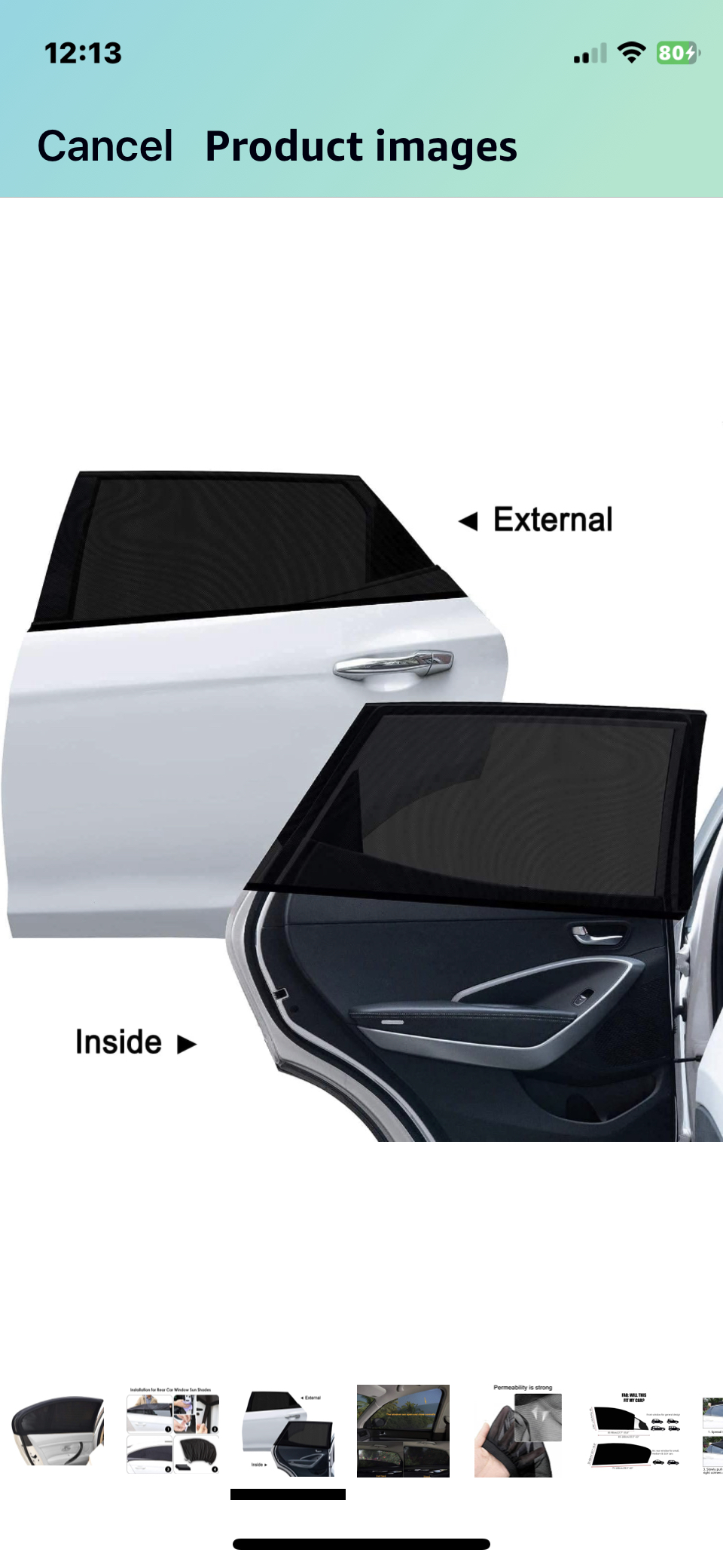 Car Window Sun Shade, 3 PCS image indicator(5)