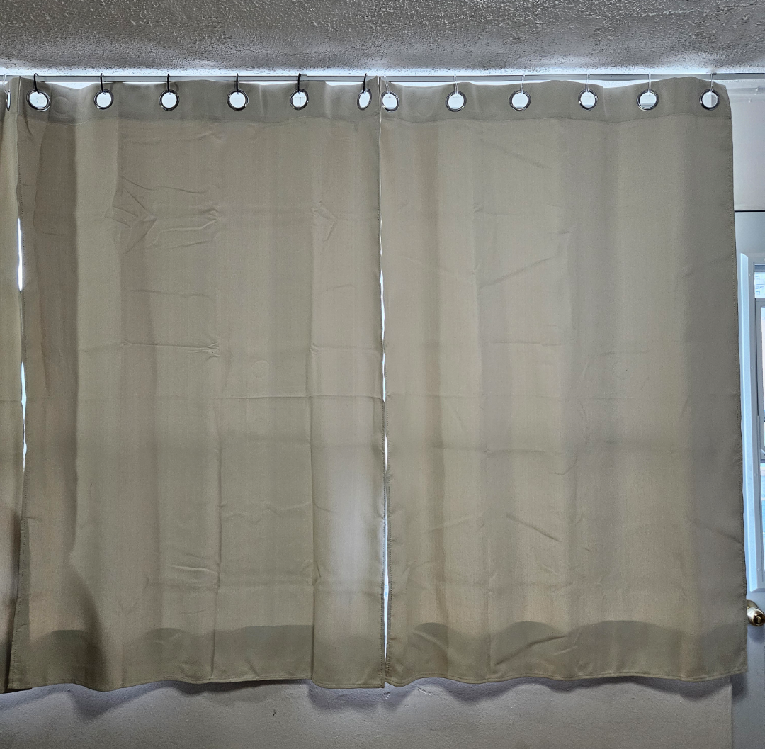 $ MOVING SALE $ Thermal Insulated Blackout Curtains + Rings thumbnail