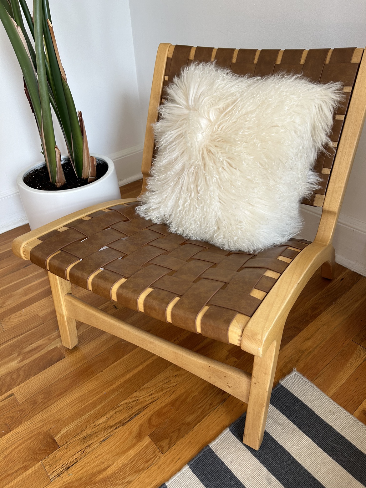 Leather and Wood Chair