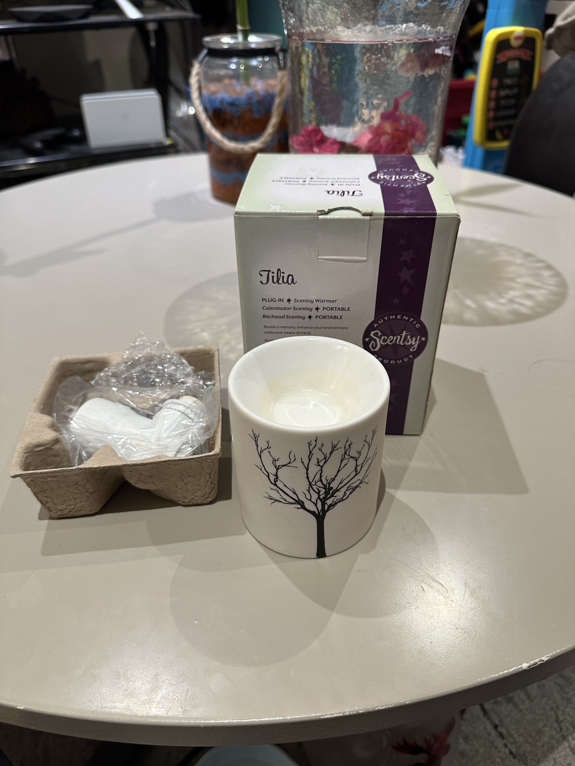 White with Black Tree Scentsy Plug-in