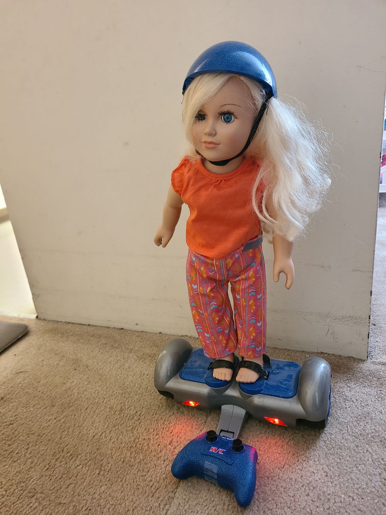 Girl's My Life remote control hoverboard toy  w/ doll image indicator(2)